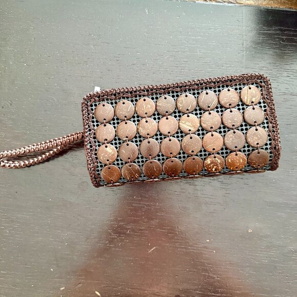 Coconut Shell Beaded Clutch / Wristlet Strap - Picture 2 of 6